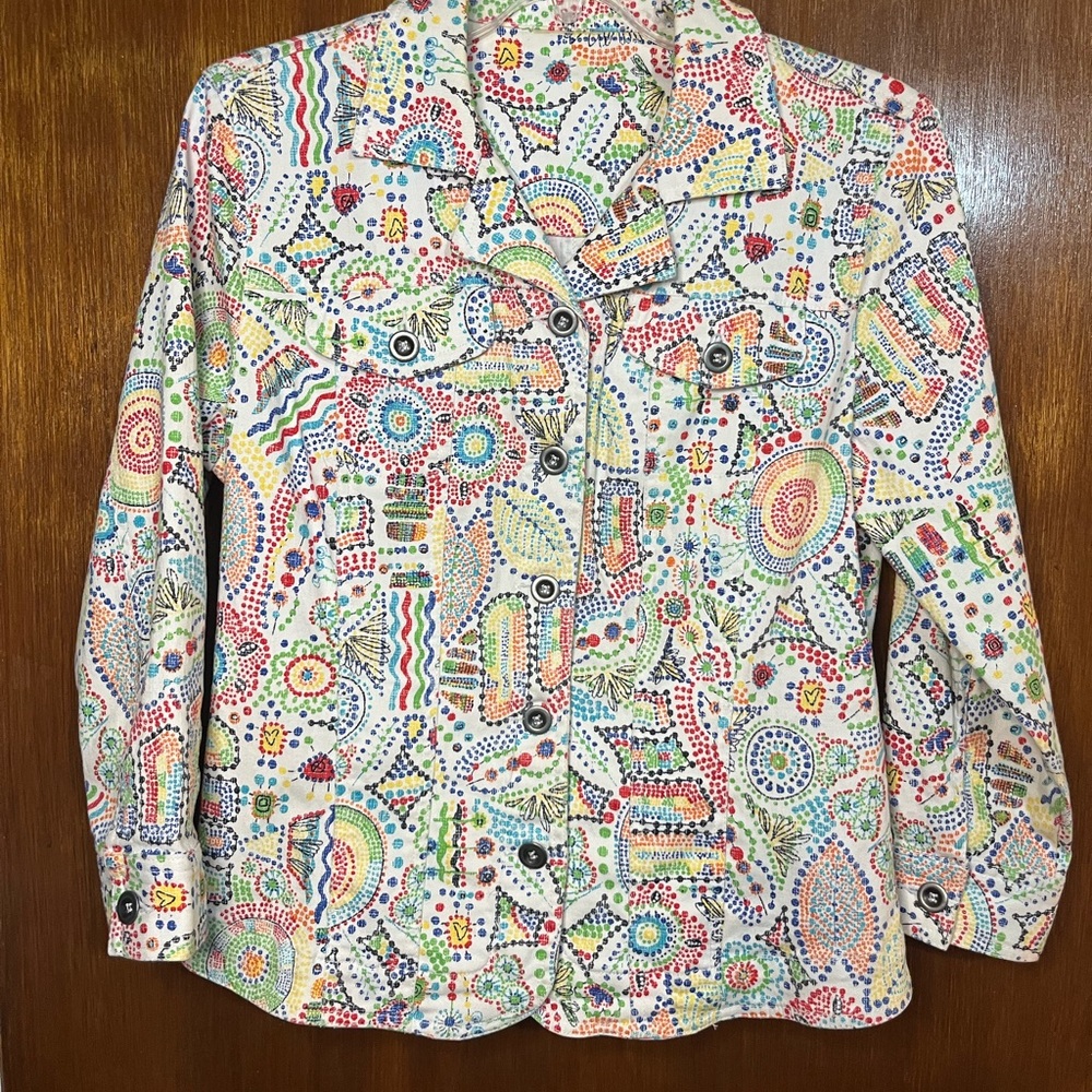 Ruby Rd. Multicolor Patterned Jacket - image 1